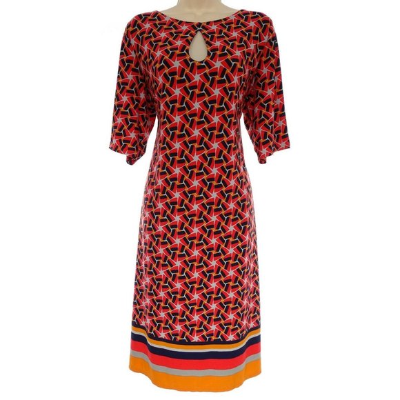 Taylor Dresses Dresses & Skirts - 18W 2X◼ Womens GEOMETRIC PRINT KEYHOLE SHIFT DRESS